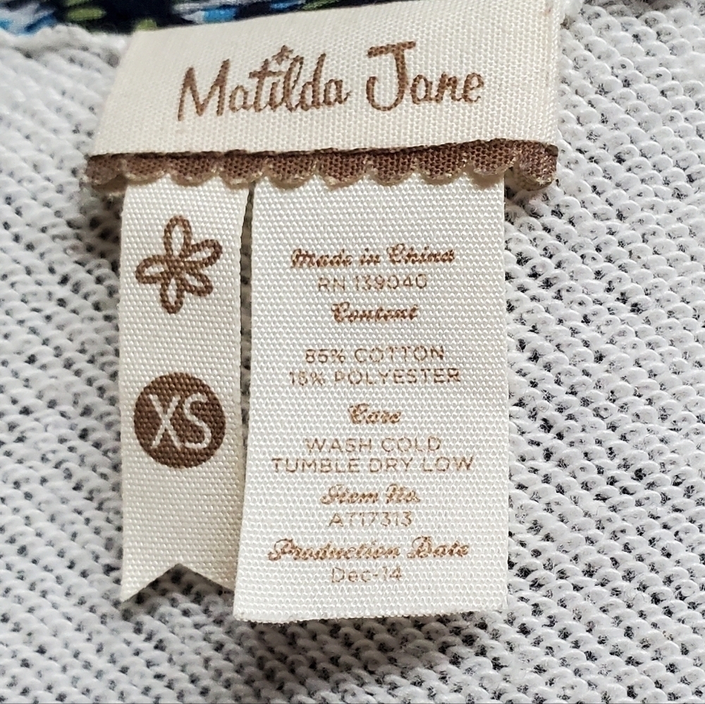 MATILDA Jane Afternoon Drive Heather Grey Knit Floral Trim Cropped Moto Jacket - Picture 13 of 13